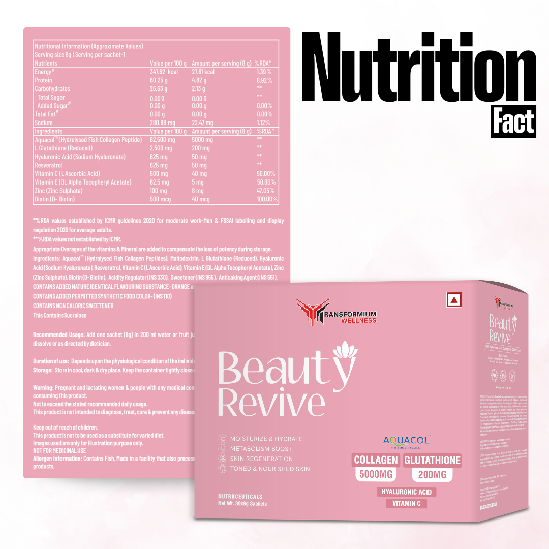 Beauty Revive – Premium Collagen & Glutathione Blend for Radiant Skin, Hair & Nails