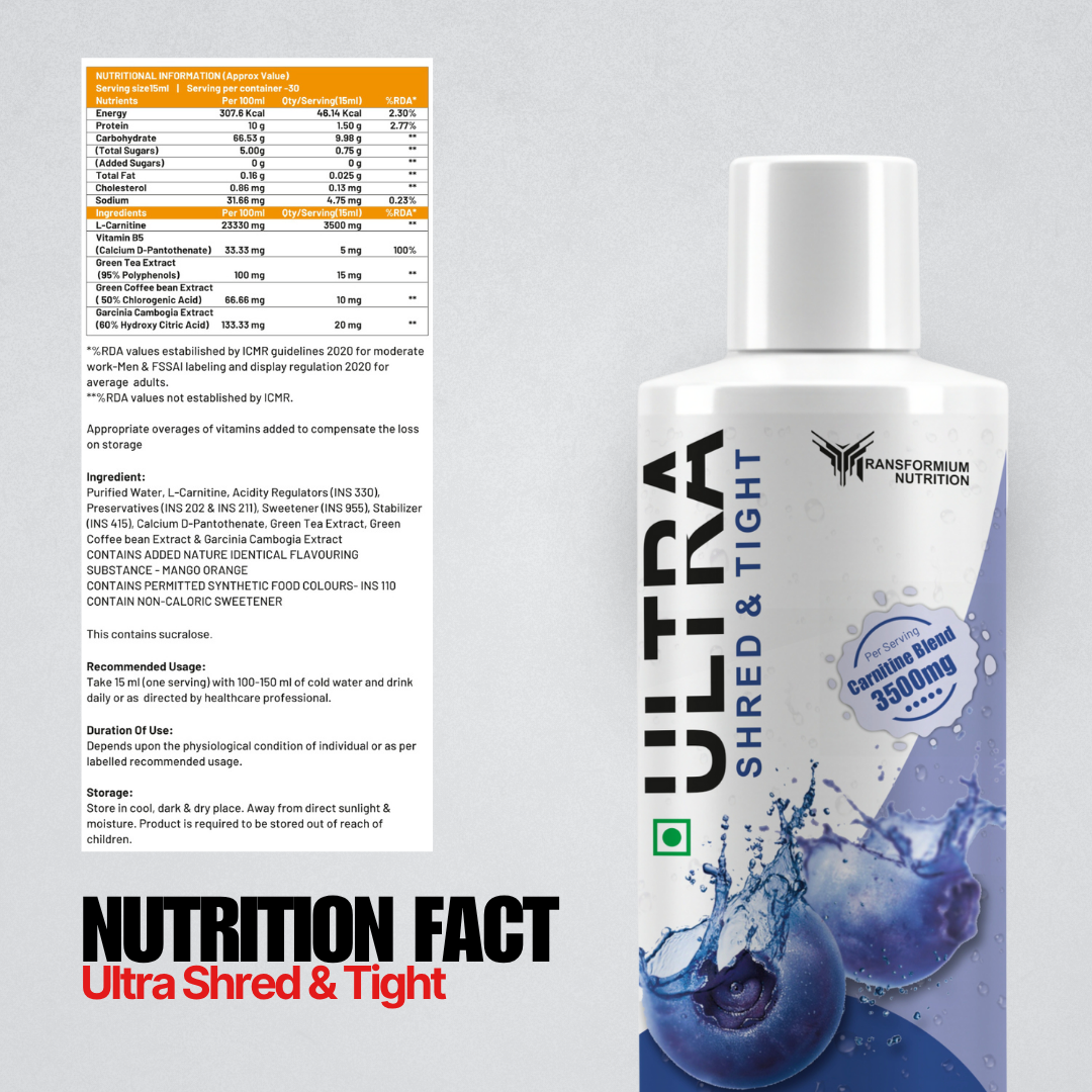 Ultra Shred & Tight (Non- Stimulant Fat Burner With Carnitine)