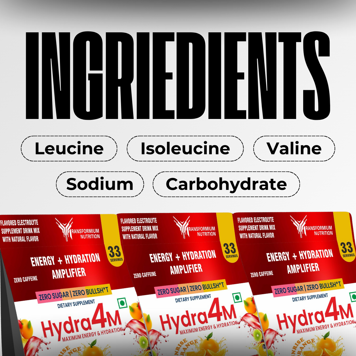 Hydra4M -  Energy + Hydration Amplifier (Zero Caffeine, Zero Sugar)