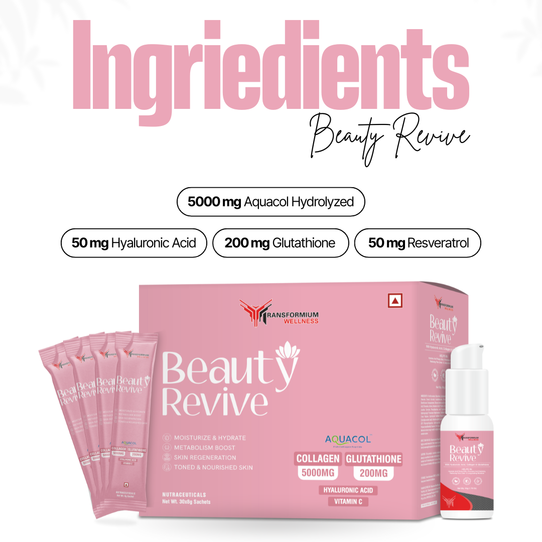 Beauty Revive – Premium Collagen & Glutathione Blend for Radiant Skin, Hair & Nails