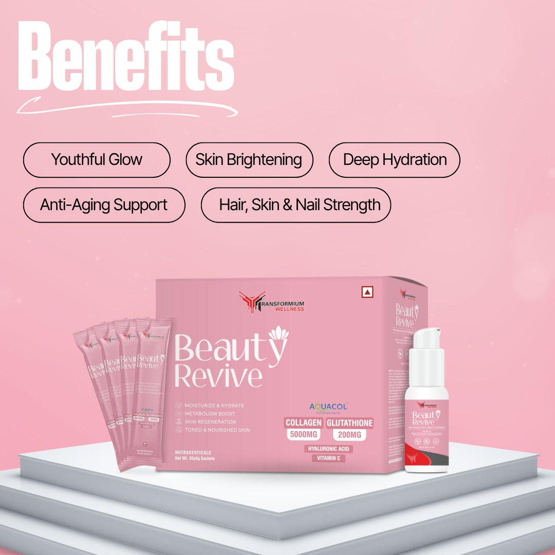 Beauty Revive – Premium Collagen & Glutathione Blend for Radiant Skin, Hair & Nails