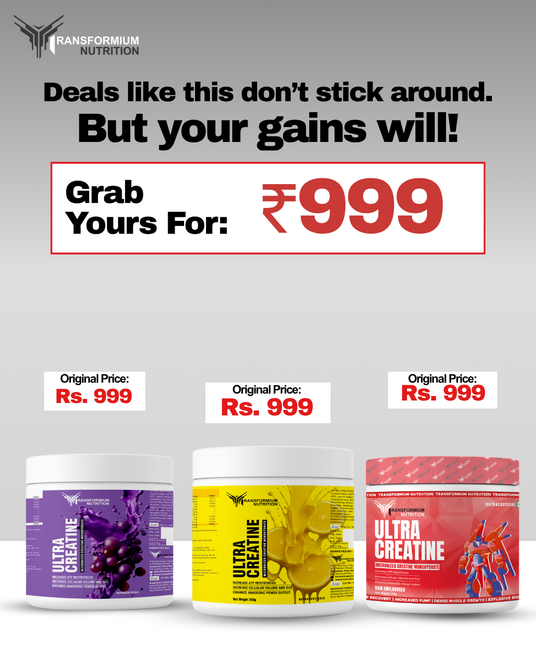 3 Creatine @ ₹999/-